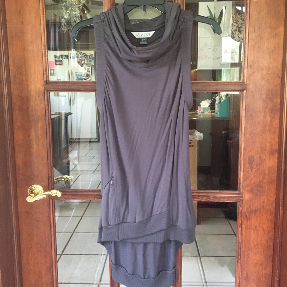 Nikita Clothing Dark Gray Athletic top with hood